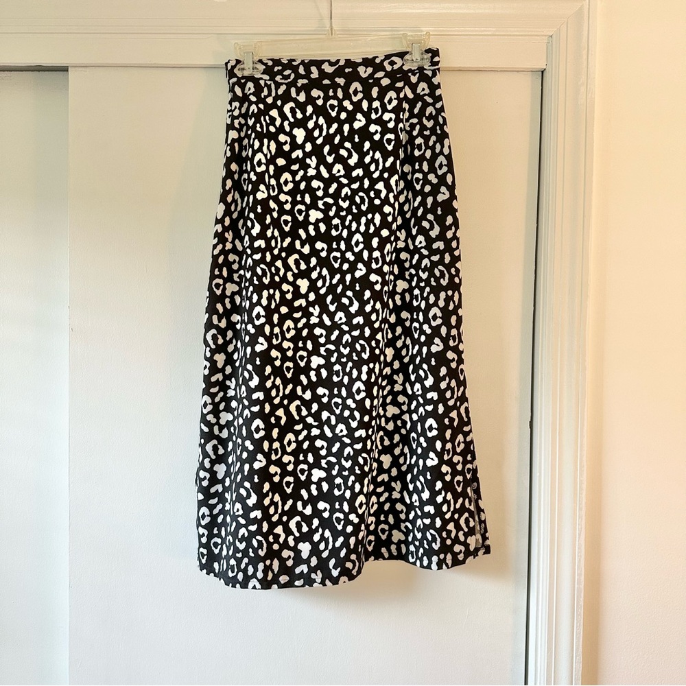 Leopard Print Midi Skirt